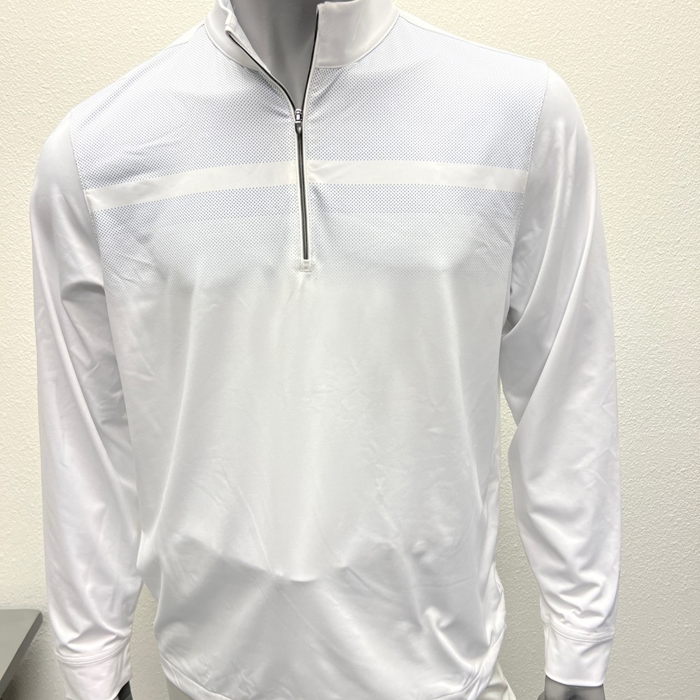 Greg Norman White Quarter-Zip Pullover